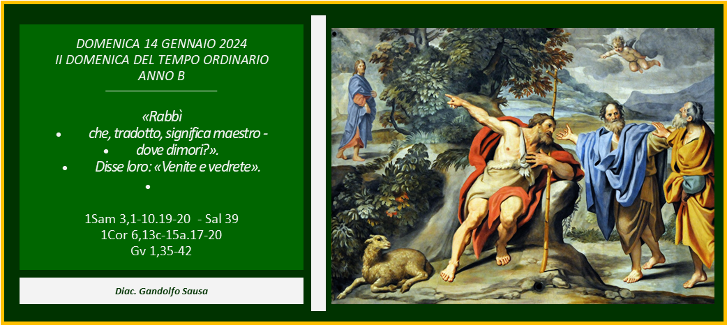 II T.O. “DOVE ABITI” “VENITE E VEDRETE” – ANNO B